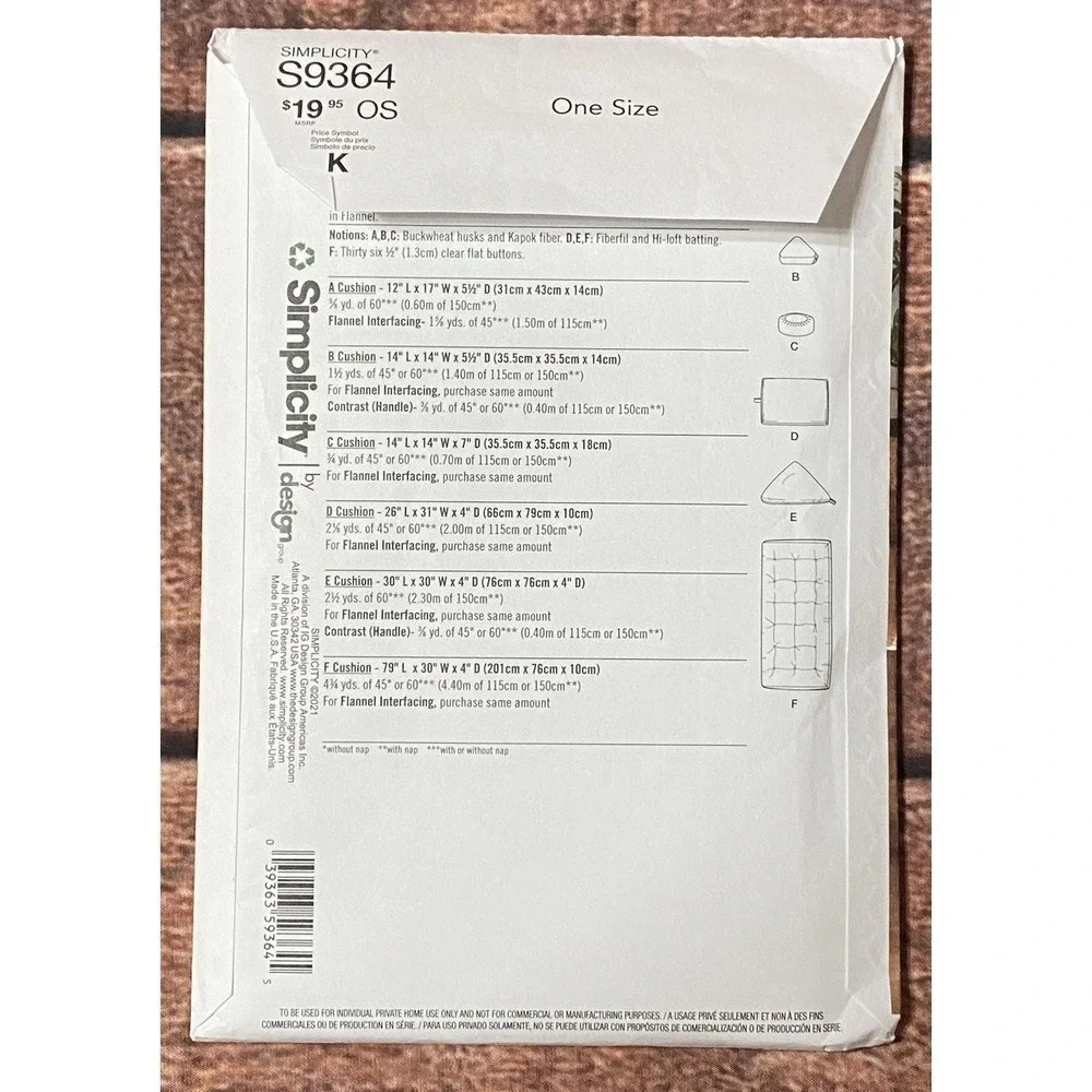 Simplicity s9364 sewing